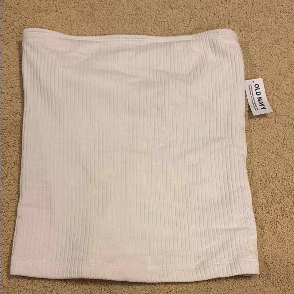 Old Navy Ribbed White Tube Top